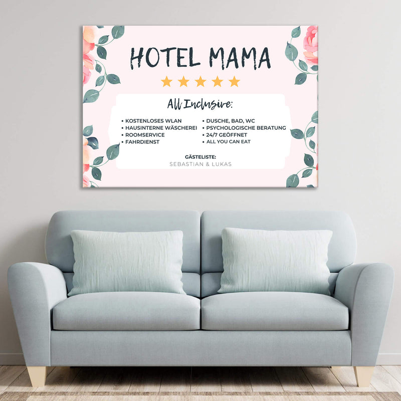 PERSONALISIERTE LEINWAND "Hotel Mama"