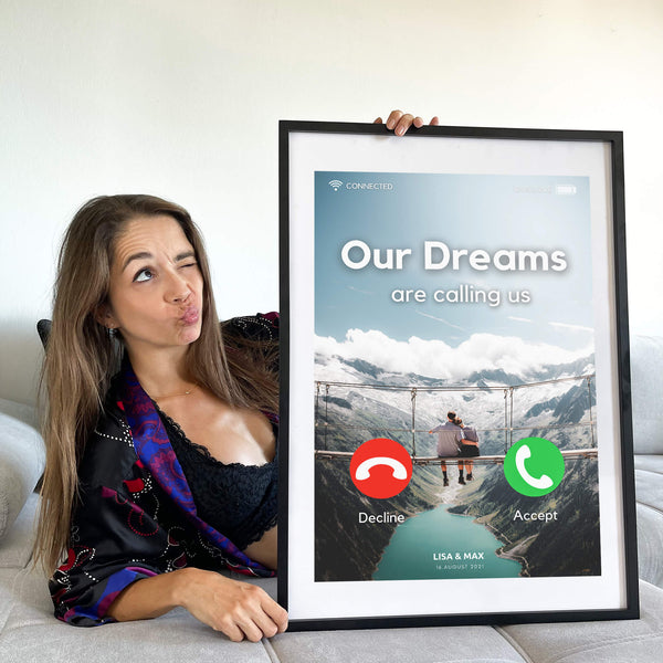 Personalisiertes Bild "OUR DREAMS are calling us"